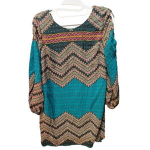 Sweet Storm Womens A-Line Dress Multi-Color Size Small 100% Polyester Pullover